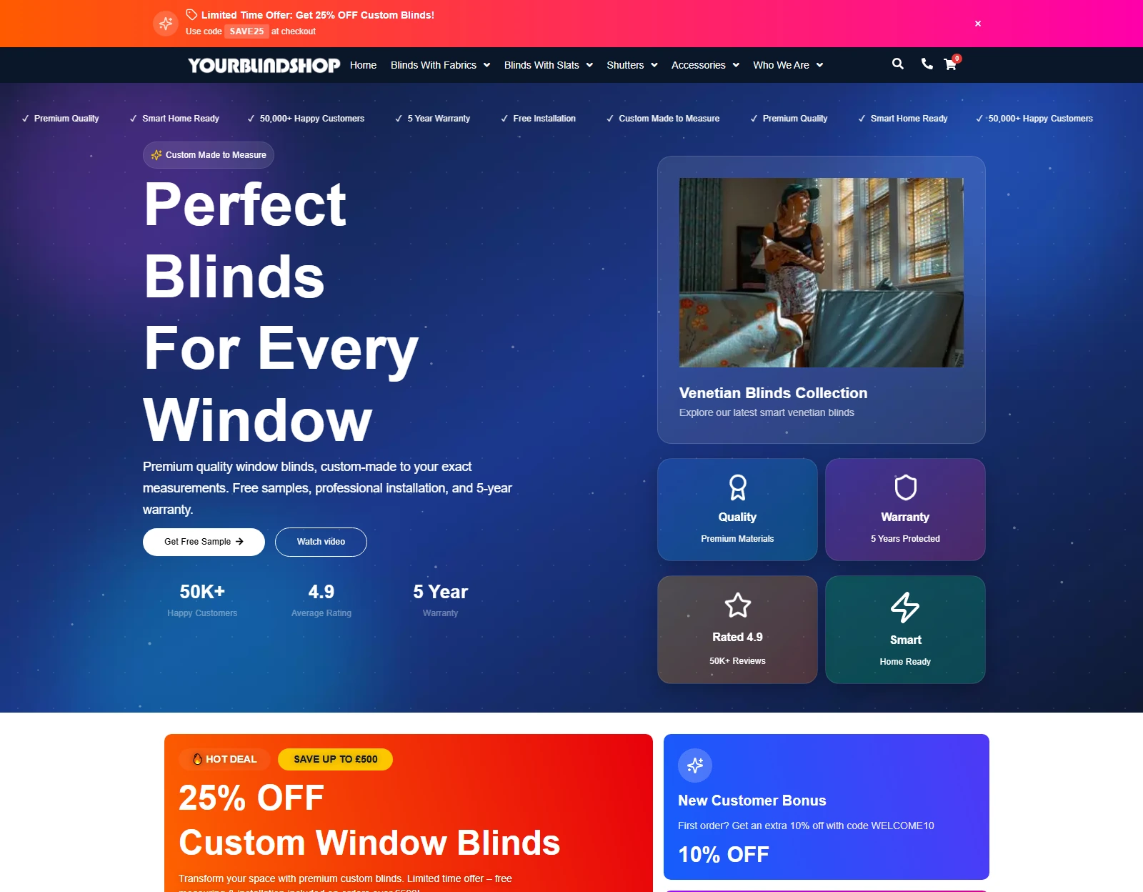 Online store design with appointment booking