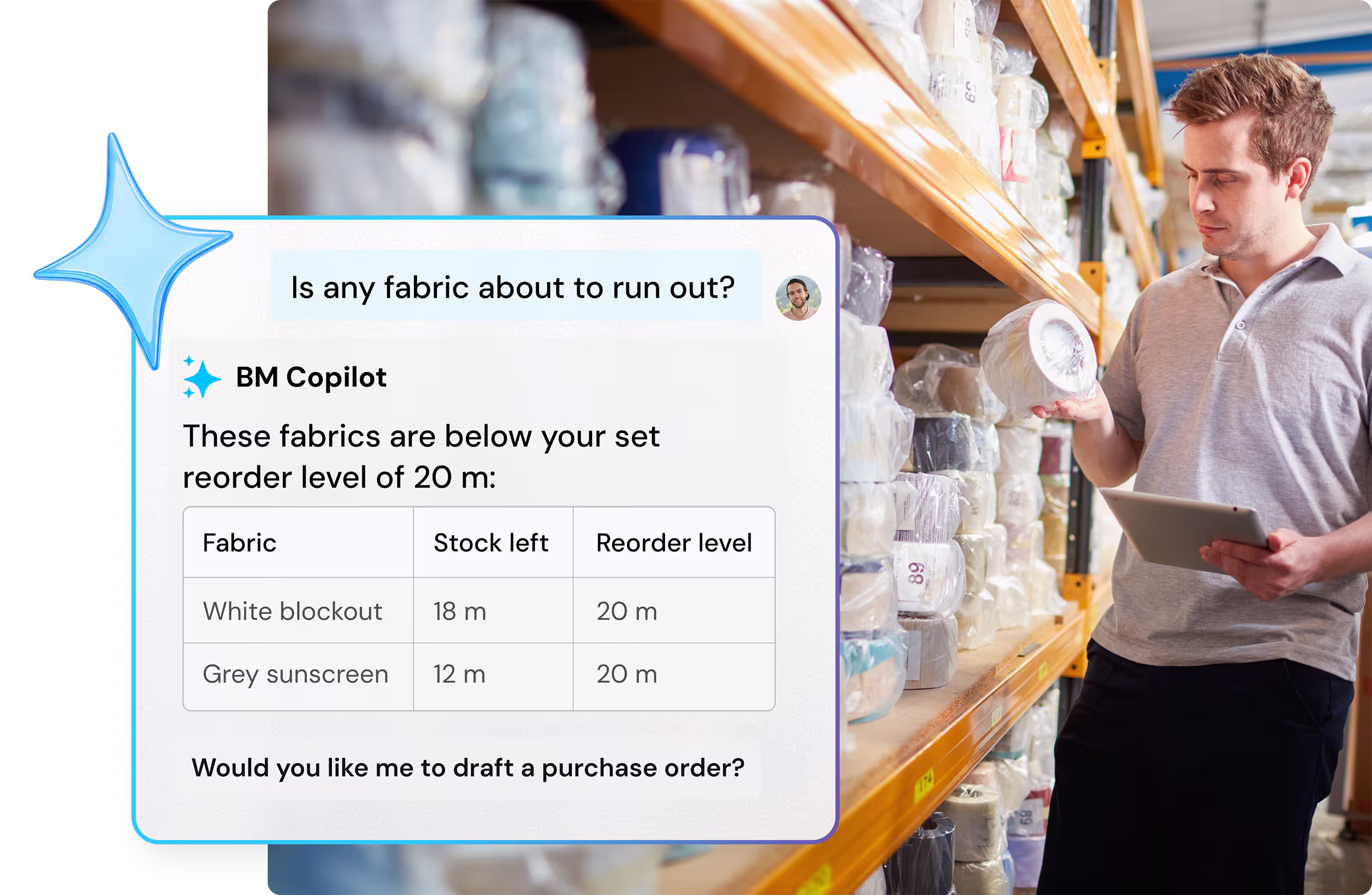 Manage inventory smarter with BM Copilot