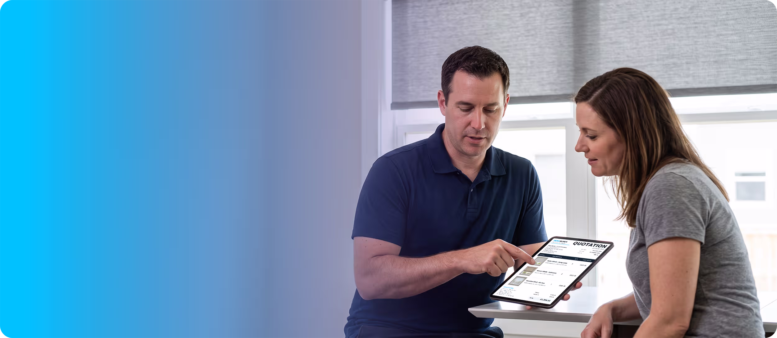 Configure & quote instantly on-site. 
Even without internet.