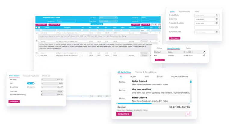 BlindMatrix job overview screen